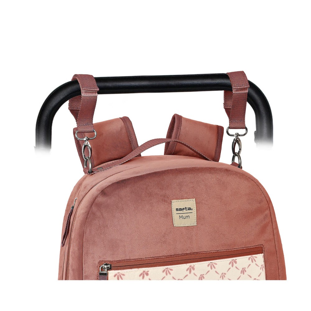 Baby-Zubehör-Rucksack Safta Marsala Rosa (30 x 43 x 15 cm)