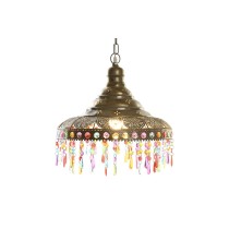 Suspension DKD Home Decor 37 x 37 x 38 cm Doré Métal Multicouleur 50 W