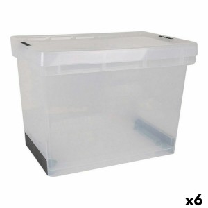 Boîte de rangement avec couvercle Evolution Transparent 39 x 29 x 20,5 cm (6 Unités) (39 x 29 x 20,5 cm)