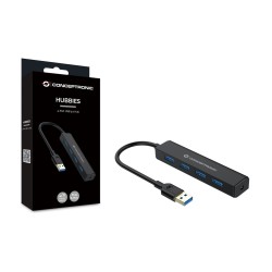 Hub USB Conceptronic C4PUSB3 Schwarz