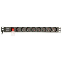 Schuko 19" 8 Steckerleiste mit An/Aus Schalter GEMBIRD EG-PDU-014-FC14 (3 m)