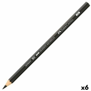 Pencil Faber-Castell Graphite Aquarelle Watercolour Black Hexagonal HB (6 Units)