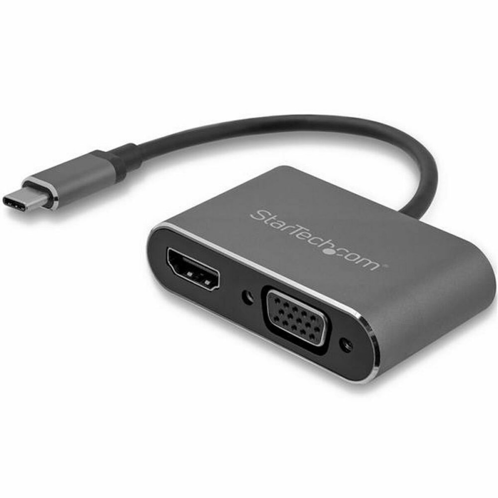 Adaptateur USB C vers VGA/HDMI Startech CDP2HDVGA Noir 4K Ultra HD