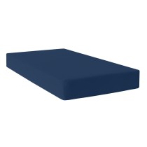 Fitted bottom sheet HappyFriday Basic Navy Blue 90 x 200 x 32 cm