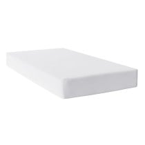 Drap housse HappyFriday Basic Blanc 105 x 200 x 32 cm