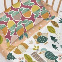 Bettwäsche-Set HappyFriday Moshi Moshi Harvestwood Bunt Babybettchen 2 Stücke