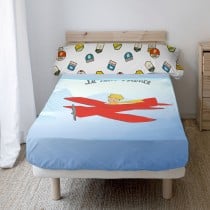 Jeu de draps HappyFriday Le Petit Prince Son avion Multicouleur Lit 1 persone 2 Pièces