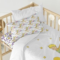 Duvet cover set HappyFriday Le Petit Prince Ses Amis Multicolour Baby Crib 2 Pieces