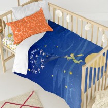 Parure de couette HappyFriday Le Petit Prince Migration Multicouleur Lit de bébé 2 Pièces