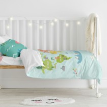 Parure de couette HappyFriday Happynois World Map Multicouleur Lit de bébé 2 Pièces