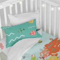 Parure de couette HappyFriday Happynois World Map Multicouleur Lit de bébé 2 Pièces