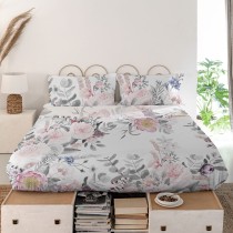 Drap HappyFriday Delicate bouquet Multicouleur 240 x 270 cm