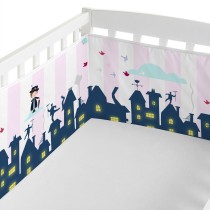 Cot protector HappyFriday Mr Fox Nanny Multicolour 210 x 40 cm