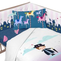 Cot protector HappyFriday Mr Fox Nanny Multicolour 210 x 40 cm