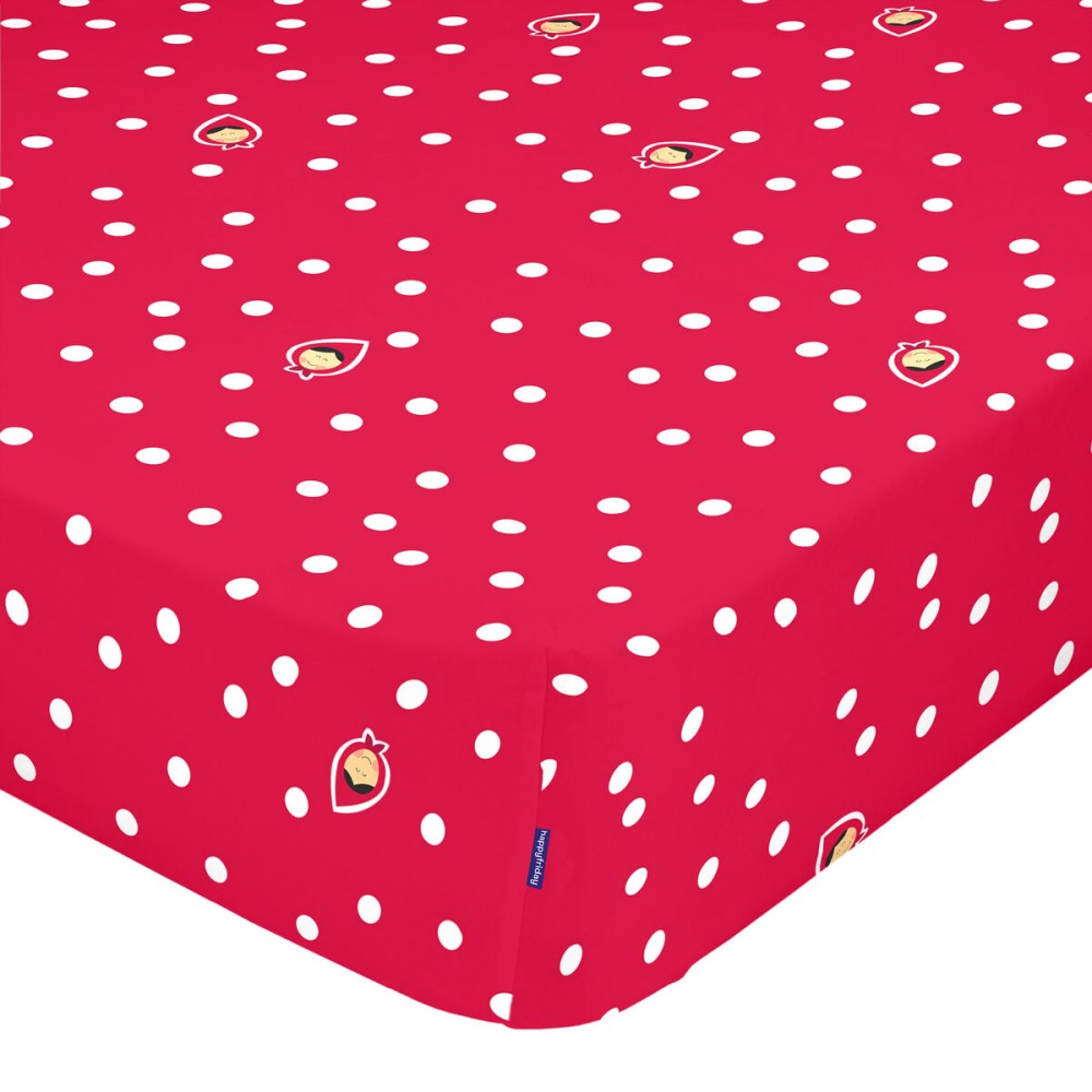 Drap housse HappyFriday MR FOX Rouge Multicouleur 60 x 120 x 14 cm