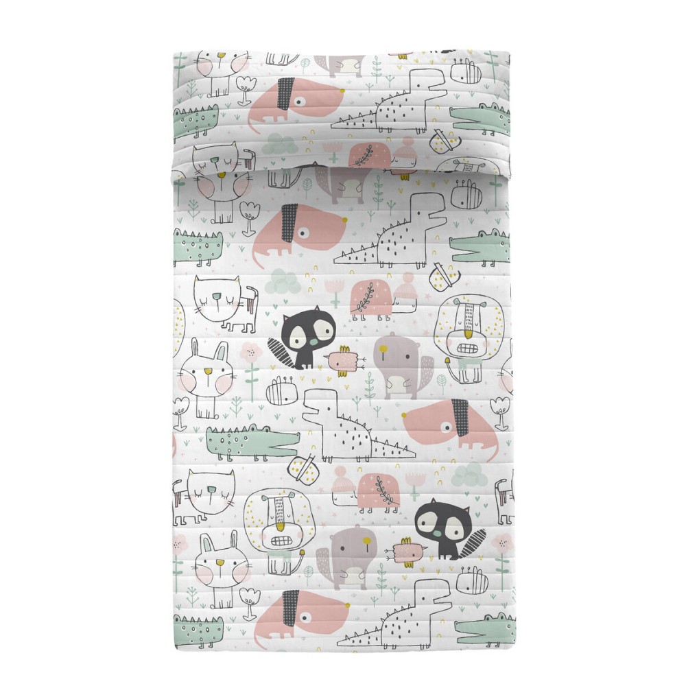 Couvre-lit HappyFriday Moshi Moshi Multicouleur 180 x 260 cm animaux