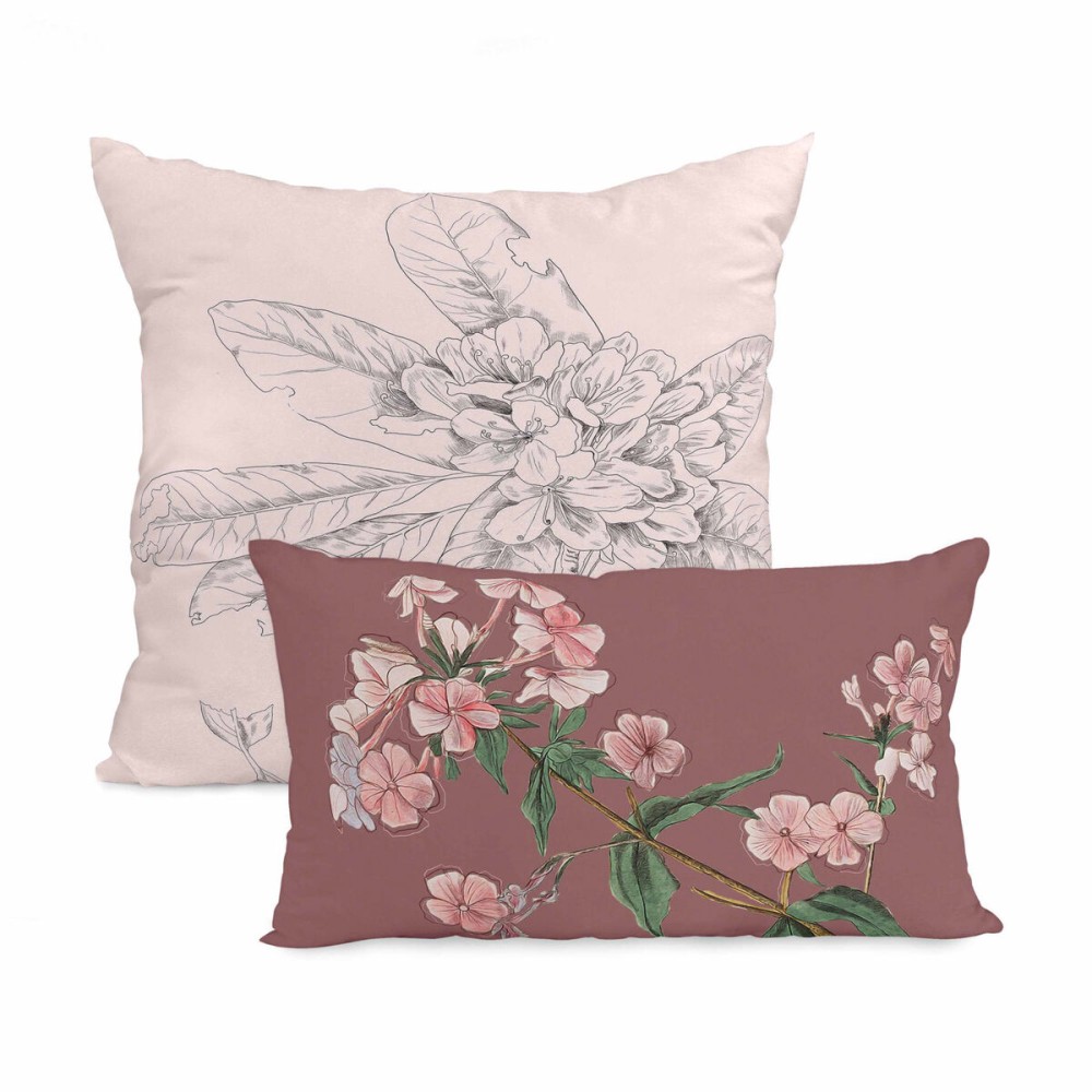 Set de housses de coussin HappyFriday Blooming Multicouleur 2 Pièces