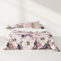 Nordic cover HappyFriday White Peonies Multicolour 140 x 200 cm