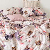 Housse de Couette HappyFriday White Peonies Multicouleur 155 x 220 cm