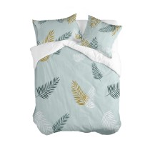 Nordic cover HappyFriday Blanc Foliage mint  Multicolour 260 x 240 cm