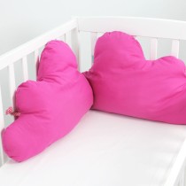 Cot protector HappyFriday Basic Kids Cloud Fuchsia 60 x 40 cm