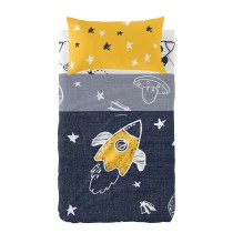 Bettwäsche-Set HappyFriday Mr Fox Starspace Bunt Babybettchen 2 Stücke