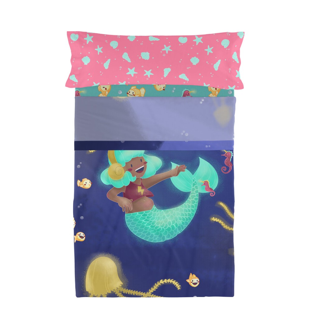 Bedding set HappyFriday Mr Fox Happy Mermaid Multicolour Single 2 Pieces