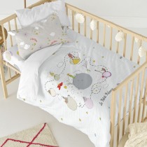 Parure de couette HappyFriday Le Petit Prince Voyageur Multicouleur Lit de bébé 2 Pièces