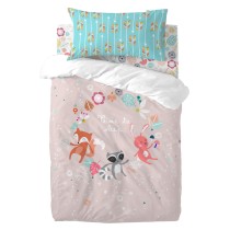 Parure de couette HappyFriday Moshi Moshi Fantasy Multicouleur Lit de bébé 2 Pièces