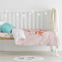 Parure de couette HappyFriday Moshi Moshi Fantasy Multicouleur Lit de bébé 2 Pièces