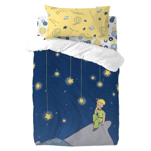 Bettbezug-Set HappyFriday Le Petit Prince La Nuit Bunt Babybettchen 2 Stücke