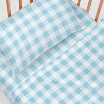 Bedding set HappyFriday Basic Kids Vichy Blue Baby Crib 2 Pieces