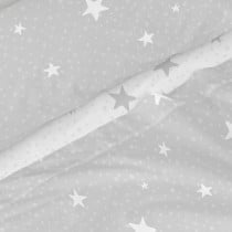 Jeu de draps HappyFriday Basic Kids Little star Gris Lit 1 persone 180 x 270 cm 2 Pièces