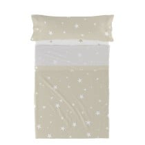 Jeu de draps HappyFriday Basic Kids Little star Beige Lit 1 persone 2 Pièces