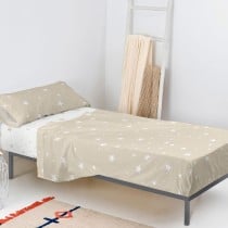 Jeu de draps HappyFriday Basic Kids Little star Beige Lit 1 persone 2 Pièces