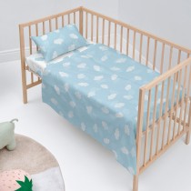 Bedding set HappyFriday Basic Kids Clouds Blue 2 Pieces