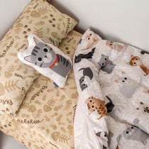 Parure de couette HappyFriday Mr Fox Cats Multicouleur Lit 1 persone 2 Pièces