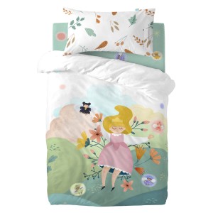 Duvet cover set HappyFriday Mr Fox Dreaming   Multicolour Baby Crib 2 Pieces