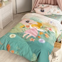 Duvet cover set HappyFriday Mr Fox Dreaming   Multicolour Single 2 Pieces