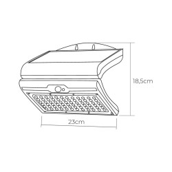 Wandleuchte EDM 31849 Schwarz 6 W 430 Lm 6500 lm Bewegungsmelder Solar (6500 K)