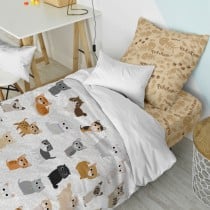 Duvet cover set HappyFriday Mr Fox Cats Multicolour Single 2 Pieces