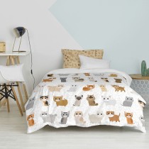 Duvet cover set HappyFriday Mr Fox Cats Multicolour Single 2 Pieces