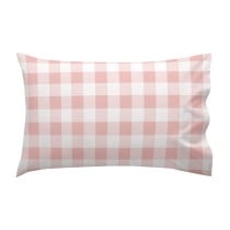 Duvet cover set HappyFriday Basic Kids Pink Baby Crib Gingham 2 Pieces