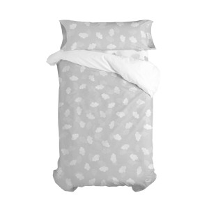 Duvet cover set HappyFriday Basic Kids Grey Single 2 Pieces