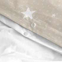 Parure de couette HappyFriday Basic Kids Beige Lit de bébé 2 Pièces