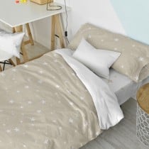 Duvet cover set HappyFriday Basic Kids Beige Single 2 Pieces