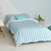 Parure de couette HappyFriday Basic Kids Bleu Lit 1 persone Vichy 2 Pièces