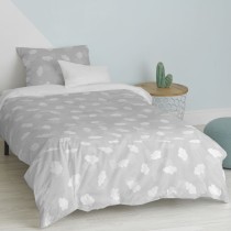 Duvet cover set HappyFriday Basic Kids Grey Single 2 Pieces