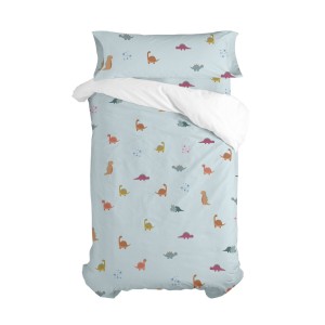 Duvet cover set HappyFriday Mini dinosaur Multicolour Single 2 Pieces