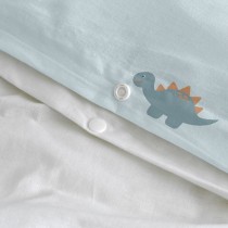 Parure de couette HappyFriday Mini dinosaur Multicouleur Lit de bébé 2 Pièces